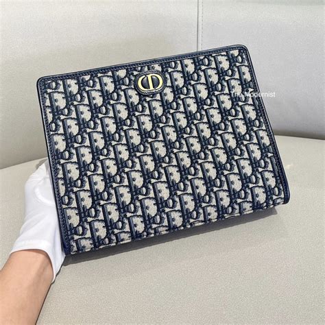 pouch blue dior oblique jacquard